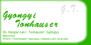 gyongyi tonhauser business card