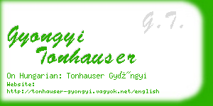 gyongyi tonhauser business card